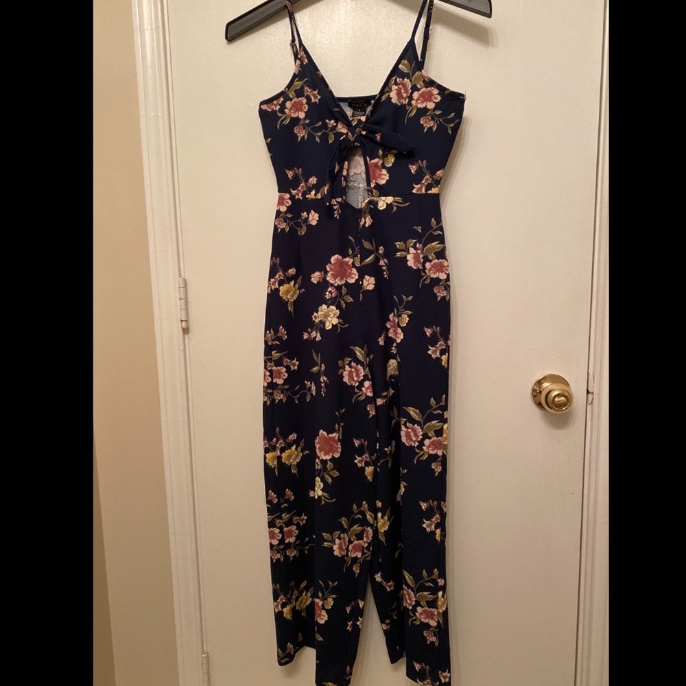 Tie front jumpsuit
